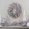 24" Pre-Lit Silver Tinsel Artificial Christmas Wreath